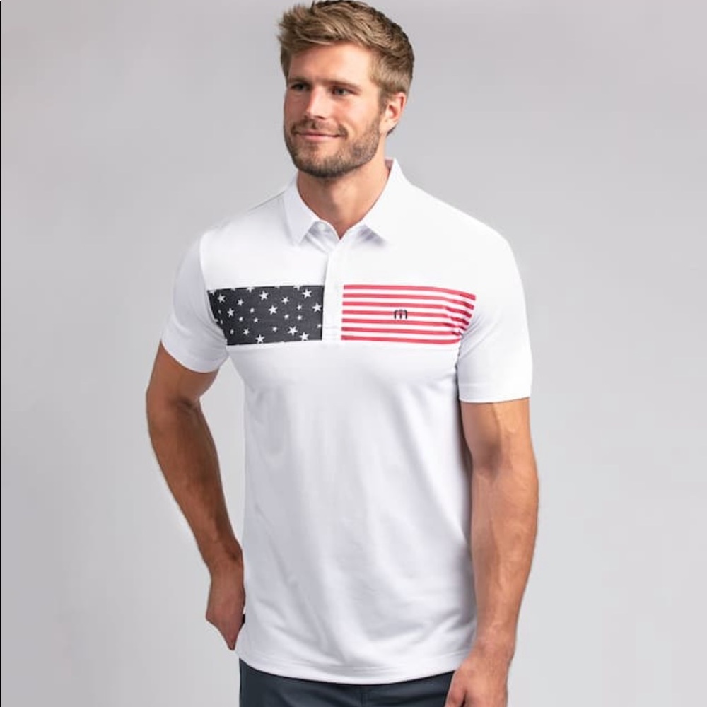 NWT Travis Mathew patriotic polo